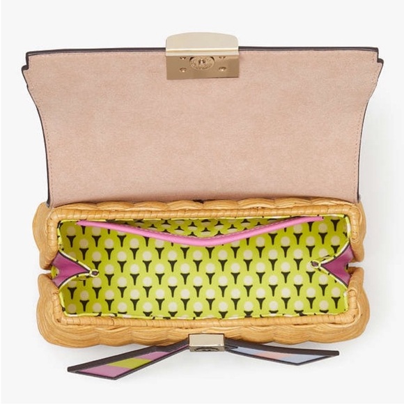 Kate Spade Tee Time Wicker Windmill Satchel - Picture 3 of 11